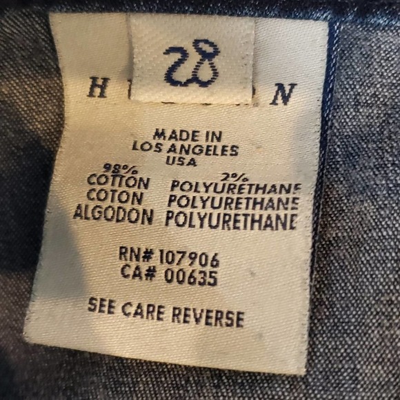 Hudson skinny bermuda denim button flap shorts W632DLA Size 28 EUC - Picture 5 of 7